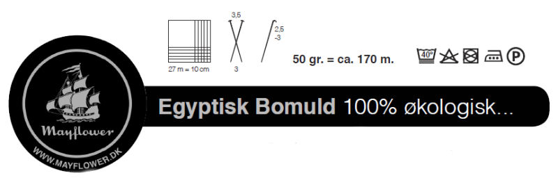 Mayflower Cotton 8/4 Egyptisk Bomuld 100% Økologisk