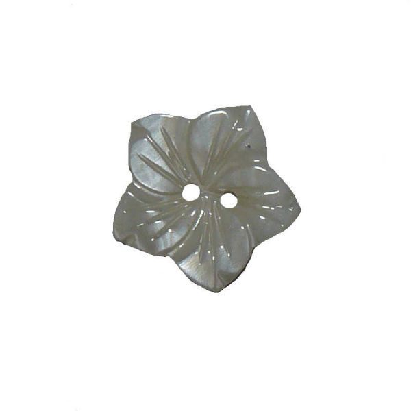 Billede af Blomster perlemorsknap - 17 mm