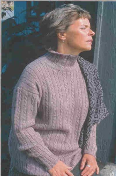 Bluse med snoninger - PS 004 af Tynn Alpakka fra Du Store Alpakka