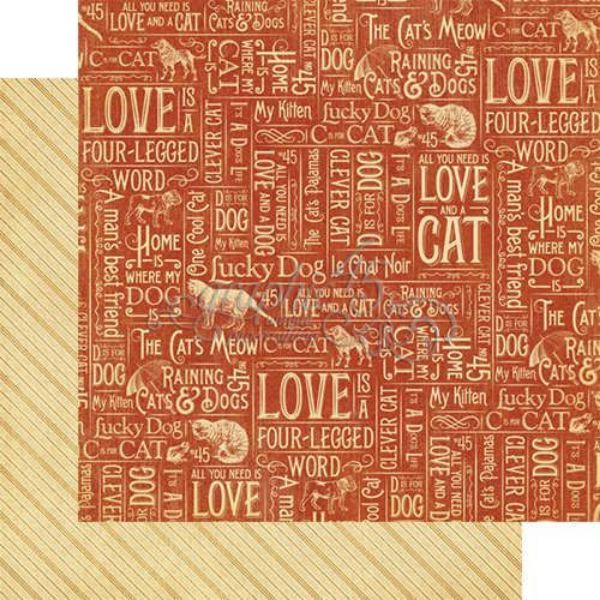 Mischievous Menagerie - Raining Cats & Dogs 12" Designpapir fra Graphic 45