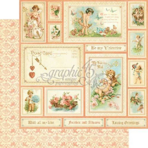 Be My Valentine - Sweet Sentiment 12" Designpapir fra Graphic 45