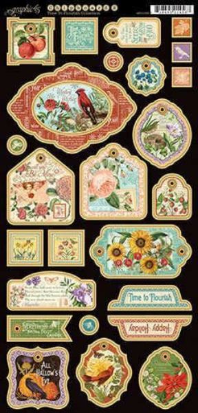 Dekorativ Chipboard - Time to Flourish fra Graphic 45