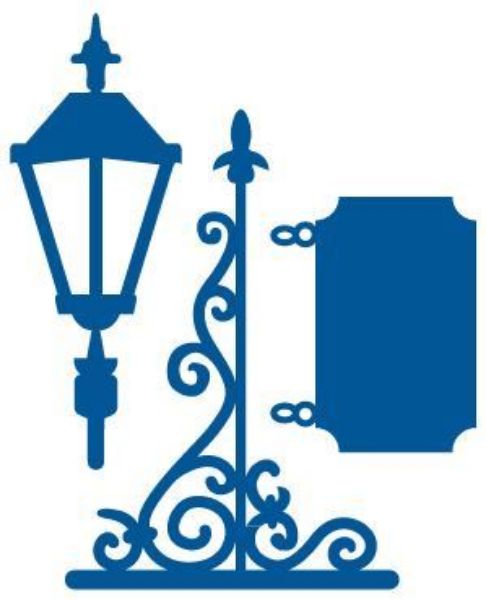 Hængeskilt og lampe - Dies Standsejern fra Marianne Design - CR0191 