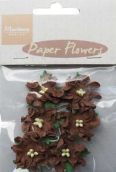 Brune papir blomster fra Marianne Design - RB2230 