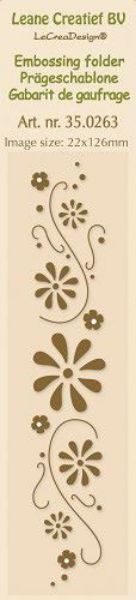 Border Flower Swirls - Embossing folder fra Leane Creatief - 35.0263