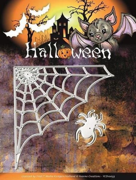 Halloween- Spindevæv & Edderkop - Dies Standsejern fra Yvonne Creations - YCD10033 