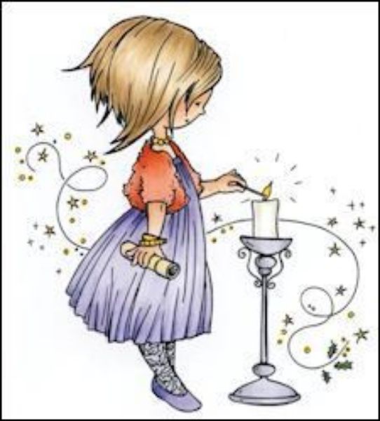 Snoesjes med stearinlys stempel fra Marianne Design - HM9466