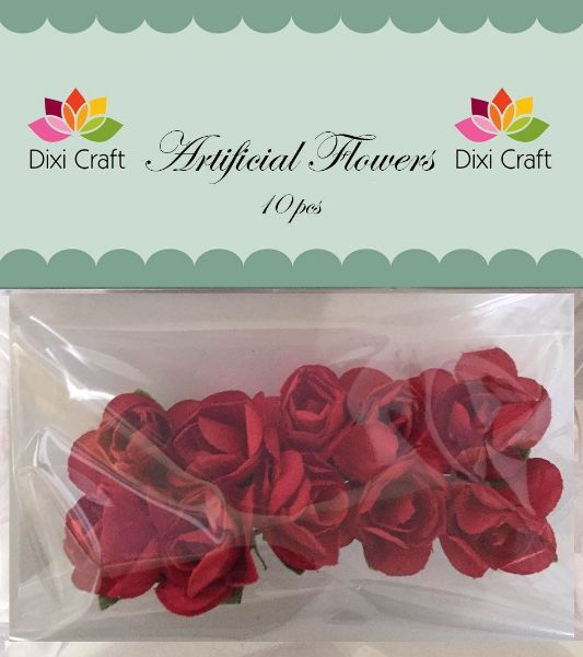 Blod røde roser af papir fra Dixi Craft