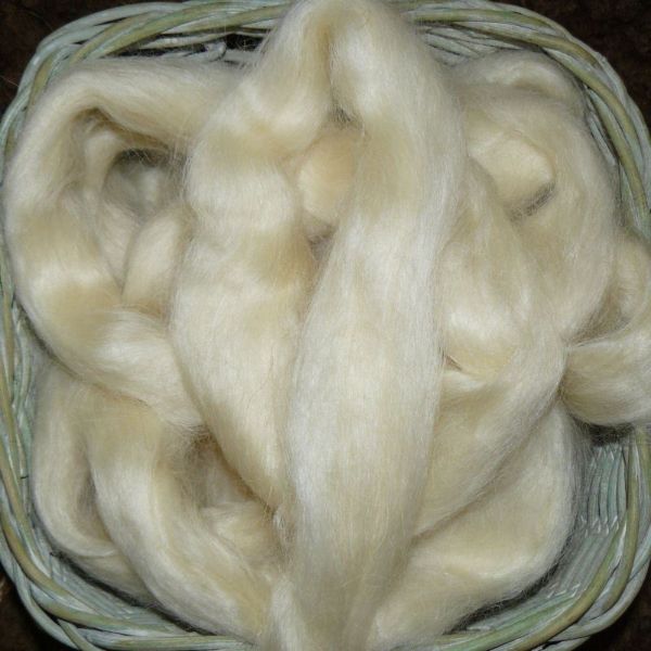 Kæmmet Lincoln Longwool tops - klar til spinding