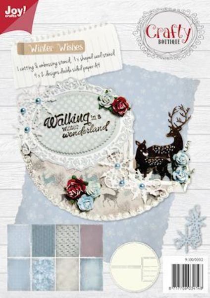 Winter wishes, dies, stencil og design papir pakning til scrapbooking og kort - 9100/0302