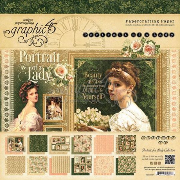 Papir blok 12x12 fra Graphic 45 - Portrait of a Lady