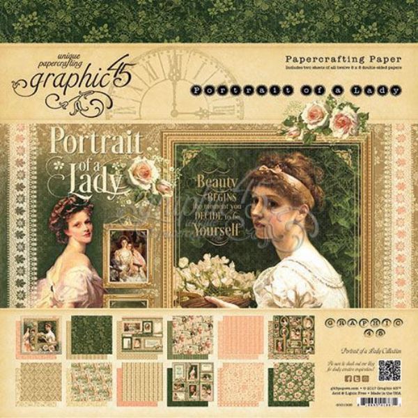 Papir blok 8x8 fra Graphic 45 - Portrait of a Lady