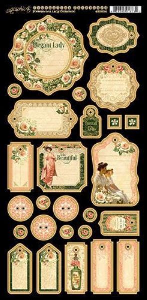 Journaling chipboard i pap fra Graphic 45 - Portrait of a Lady 