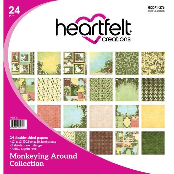 Monkeying Around Collection - Designblok fra Heartfelt Creations - HCDP1-276
