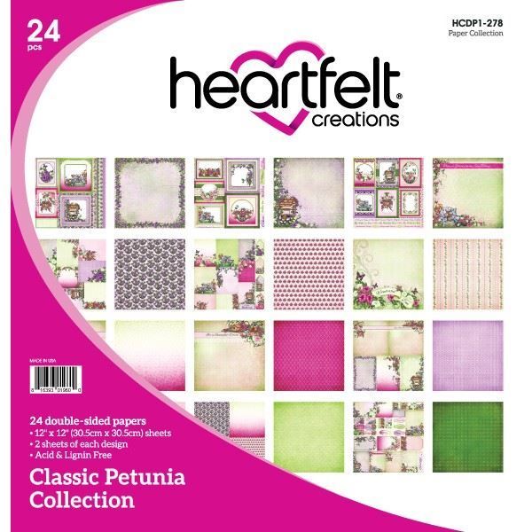 Classic Petunia Collection - Designblok fra Heartfelt Creations - HCDP1-278