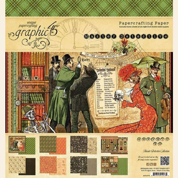 Papir blok 12x12 fra Graphic 45 - Master Detective