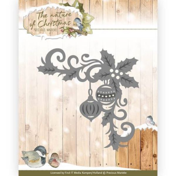 Precious Marieke The Nature of Christmas, Hjørne PM10100, standsejern til scrapbooking og kort