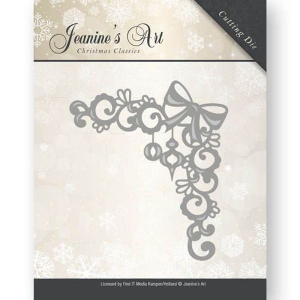 Jeanine's Art Christmas Classics - Jule hjørne JAD10009 - dies standsejern og embossing til scrapbooking og kort 