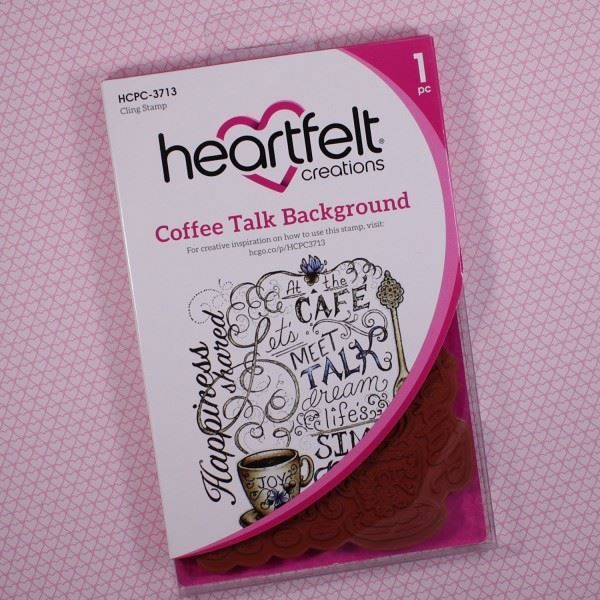 Coffee Talk Background Stempel fra Heartfelt Creations HCPC-3713