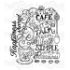 Coffee Talk Background Stempel fra Heartfelt Creations HCPC-3713