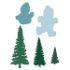 Frolicking Frosty and Spruce - Dies og Stempelsæt fra Heartfelt Creations - HCPC-3750 HCD1-7107