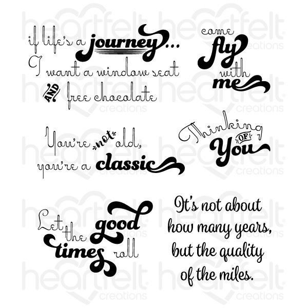 Good Times Sentiments -  stempelsæt fra Heartfelt Creations - HCPC-3802
