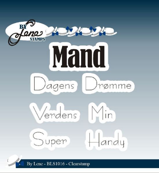 By Lene Stempler - Mand - BLS1016 - Silikone Stempel til scrapbooking og kort 