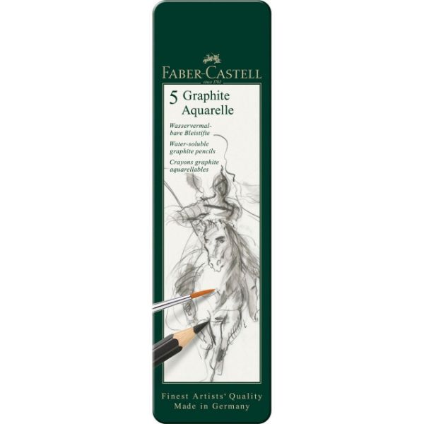 Faber-Castell 5 Graphite Aquarelle Set til tegning og sketching