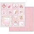 Stamperia Baby Girl design papir pakning til scrapbooking og kort - SBBL41
