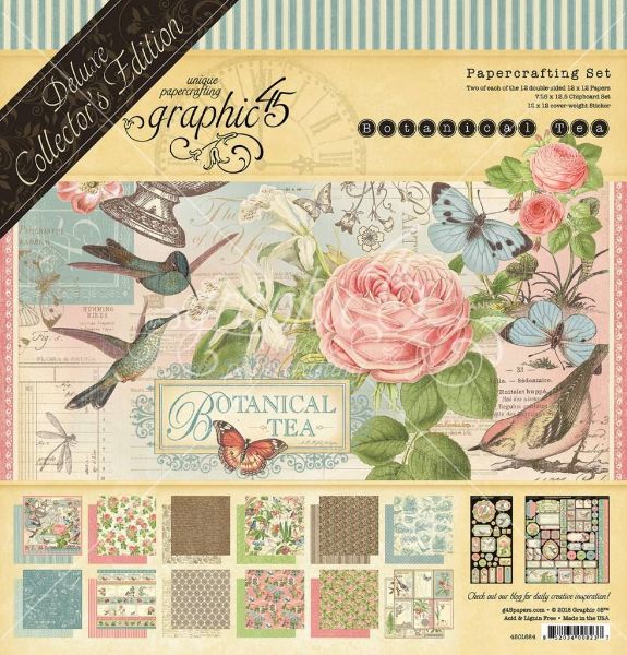 Papir blok 12x12 mm fra Graphic 45 - Botanical Tea - Deluxe Collector's Edition