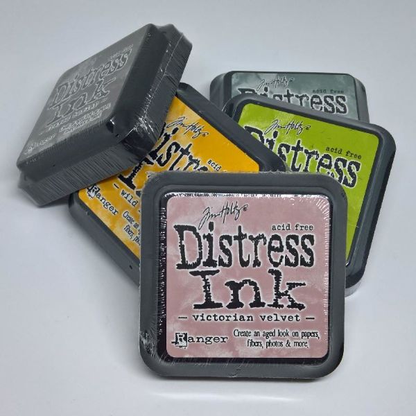 Stempelpuder Distress Ink fra Tim Holtz, Ranger til stempler 