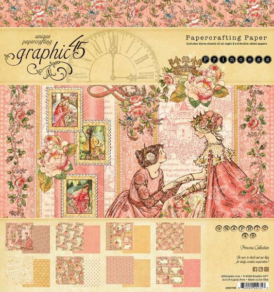 Papir blok 8x8 fra Graphic 45 - Princess