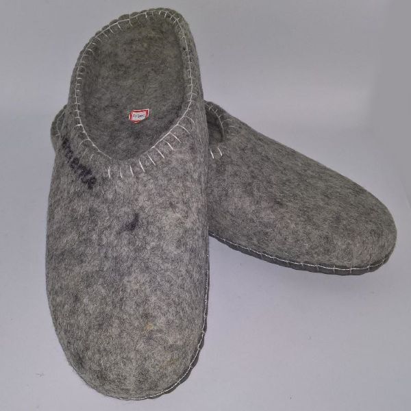 Håndfiltede filtstøvler fra Clemente - Lysegrå Slippers