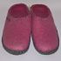 Håndfiltede filtstøvler fra Clemente - Rosa Slippers med Turkise Såler