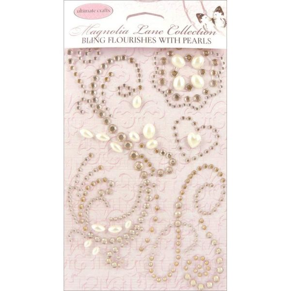 Bling Flourishes with Pearls fra Ultimate Craft til kort, mix media og scrapbooking 