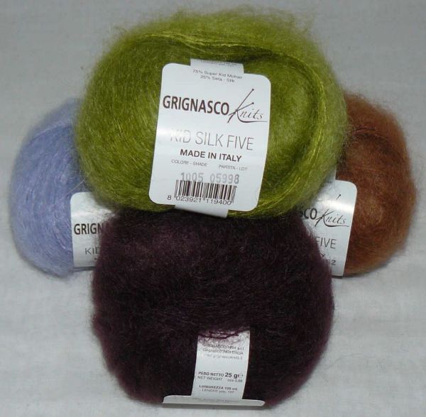 Super lækker og blød KidSilk 5 kidmohair og silke fra Grignasco