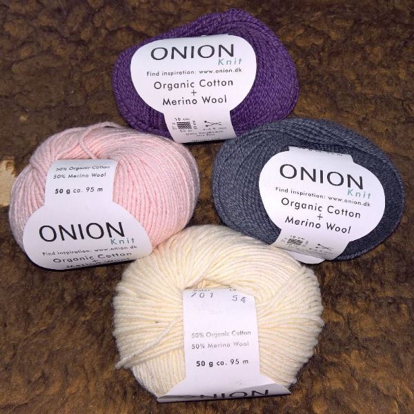 Organic Cotton + Merino Wool strikkegarn fra ONION 