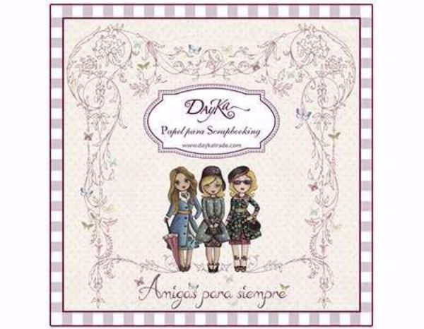 DayKa, Amigas para siempre design papir blok 8 x 8 til scrapbooking og kort - SCP-1004