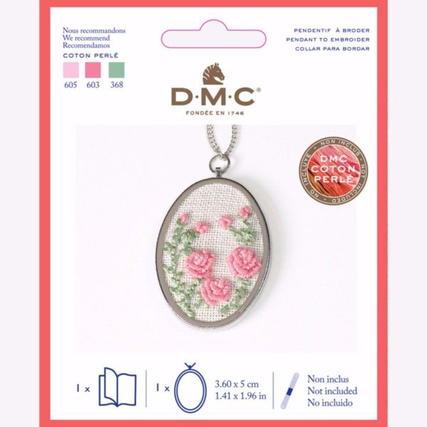 Sølvfarvet metal medaljon til broderi fra DMC - U2080