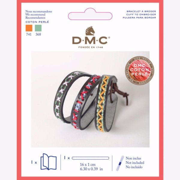 Kunst læder armbånd til broderi fra DMC - U2088