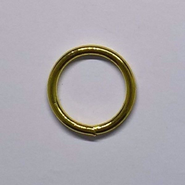 Messingfarvet metalring - 18 mm