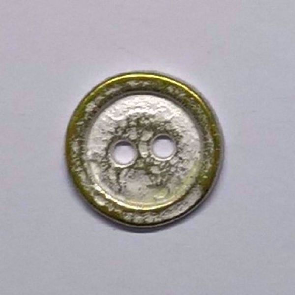 Hvidpigmenteret guldfarvet knap - 15 mm
