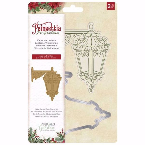 Poinsettia Perfection Victorian Lantern Stempel & Die - NG-POIP-STD-VICL 