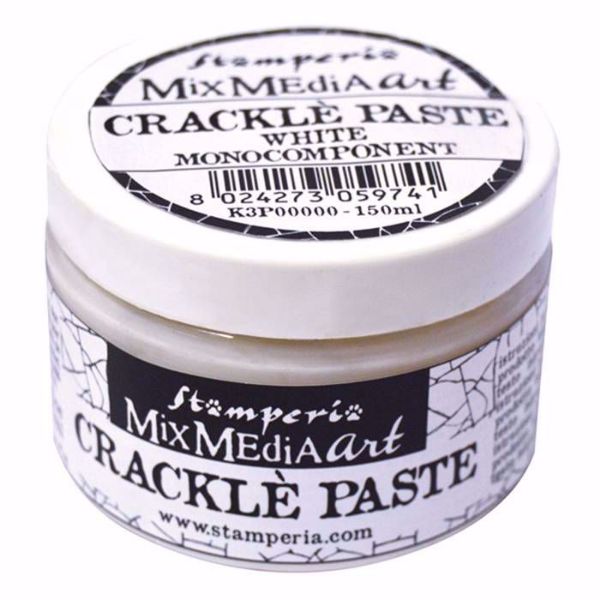 Stamperia Crackle Paste 150ml hvid Monocomponent - K3P37
