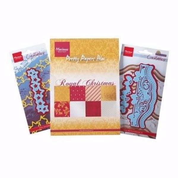 Royal Christmas & Creatables design papir pakning A5 med 3 dies til scrapbooking og kort - PA4099