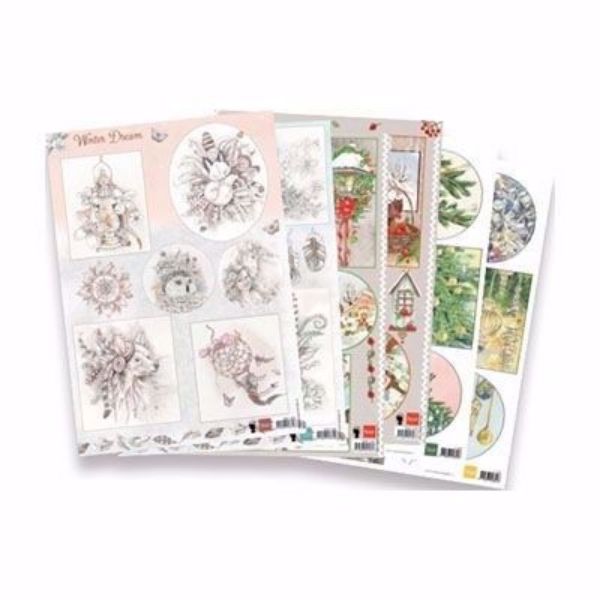 Udklipningsark Decoupage Set Christmas - Jul -  fra Marianne Design scrapbooking og kort - PA4098