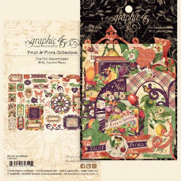 Die Cut Assortments i karton fra Graphic 45 - Fruit & Flora - 4502005