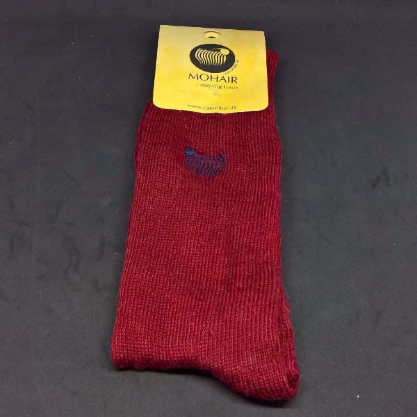 Mohair standard strømpe med mohair logo - Str. 40-44 - Rød