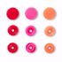 Color Snaps trykknapper - Rød/Pink/Orange 393 002