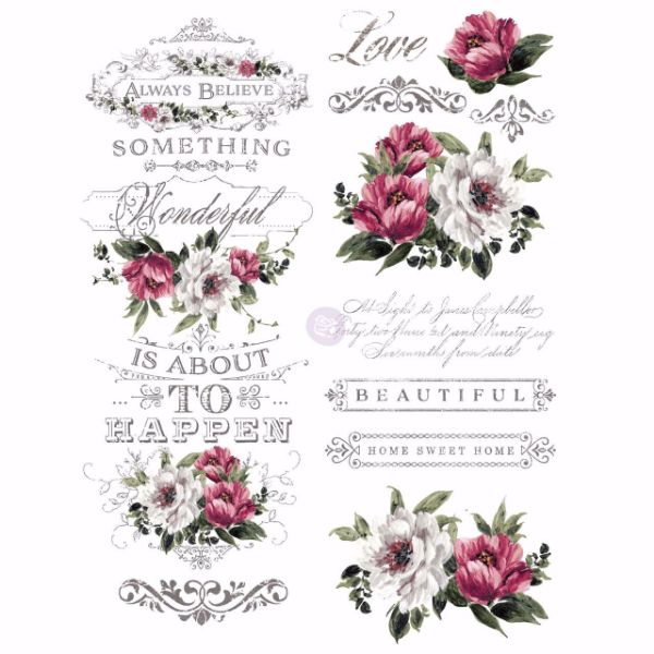 Re-design with Prima - Hopeful Wishes 55 x 76 cm Decor Transfer - 636906